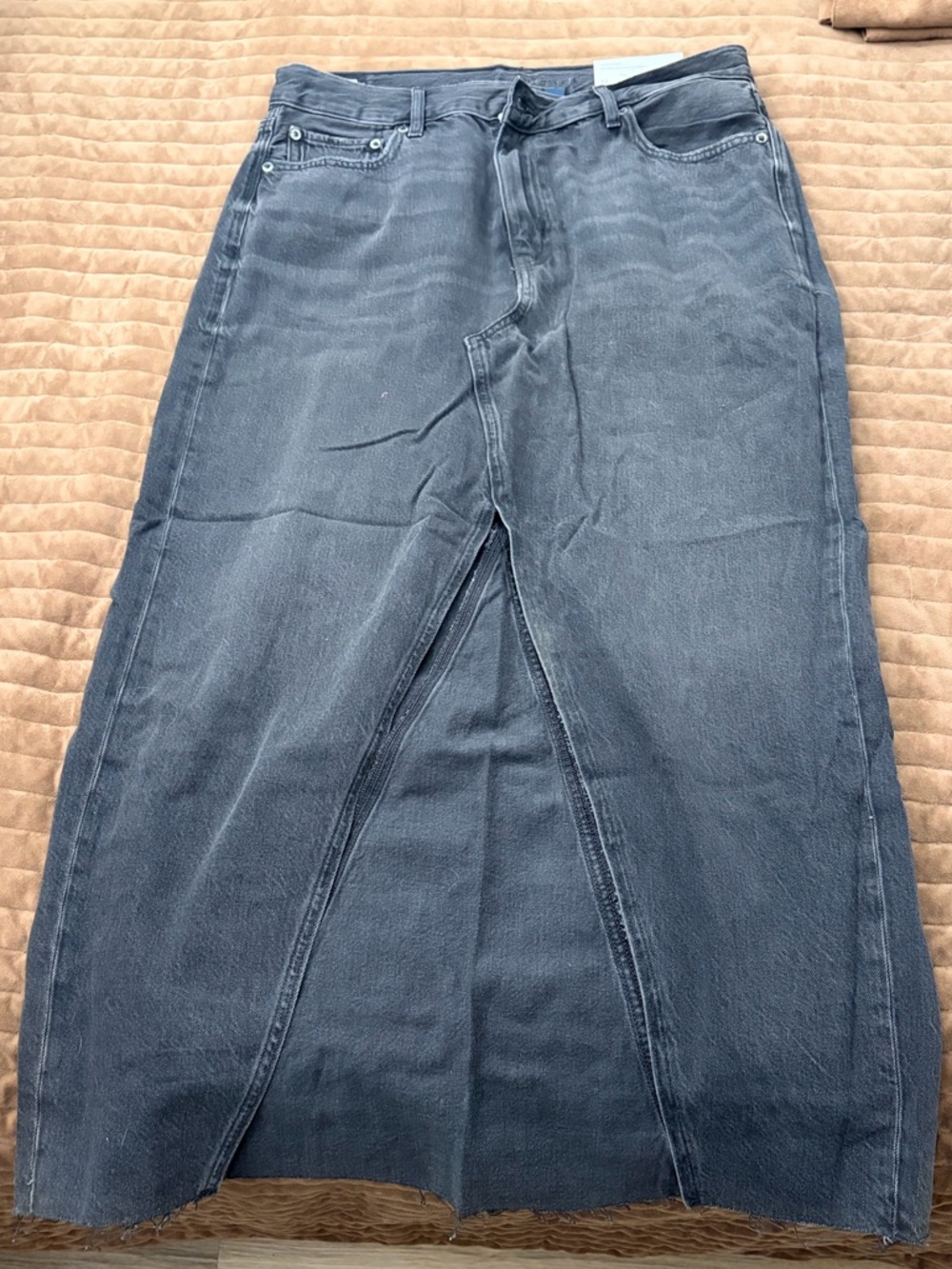 American Eagle Outfitters Dark Blue Denim Maxi Skirt